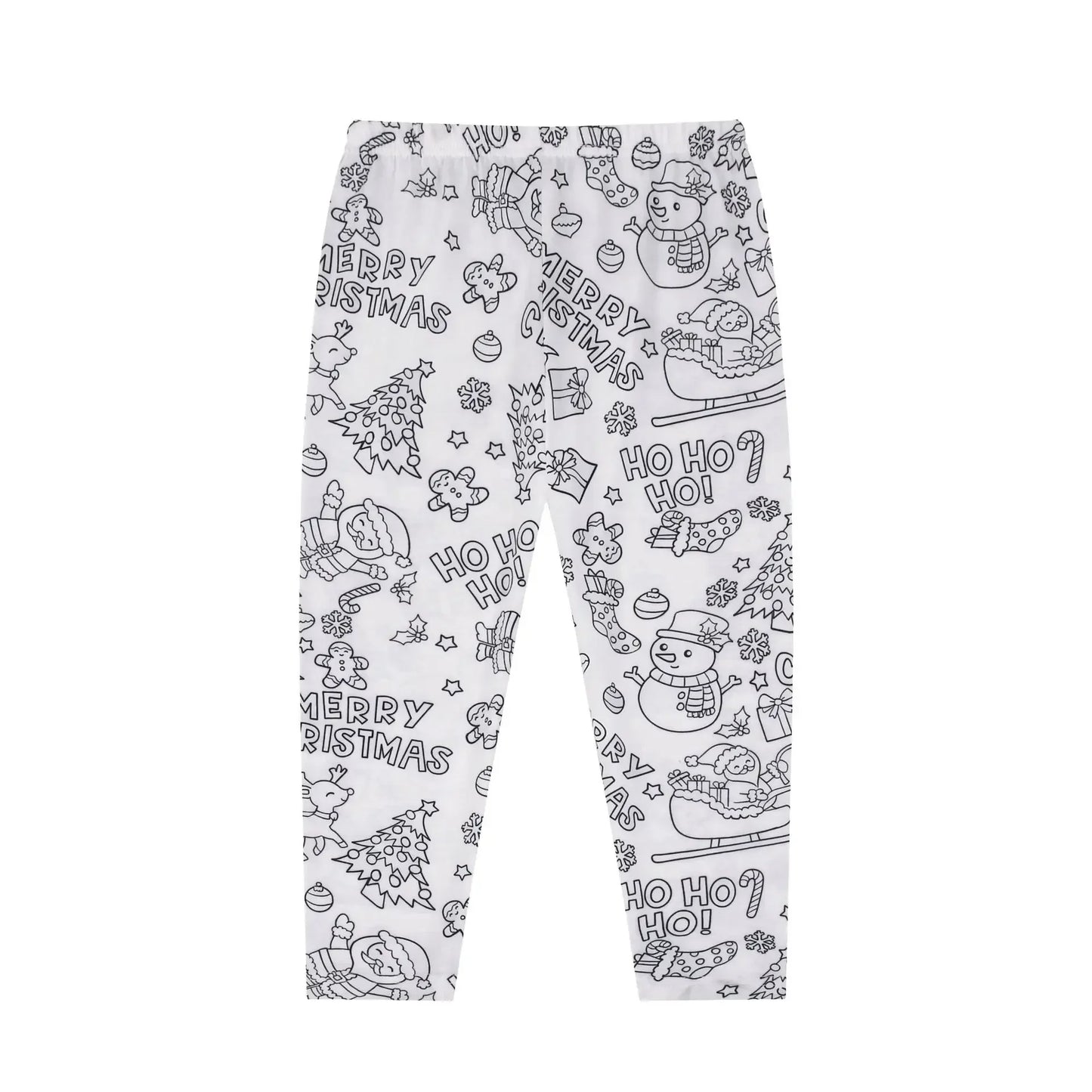 DIY Sketch Colorful Freehand Graffiti Pajamas Sets Baby Boys Girls Long sleeves Sleepwear Outfits Kids Funny Handicraft Homewear