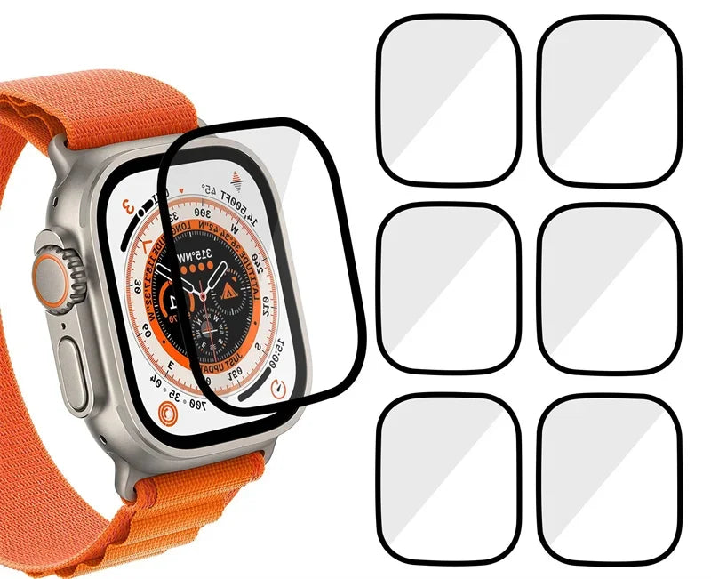 Screen Protector For Apple Watch Series 9-8-7-6 5 4 Se ultra-2 49mm 41mm 45mm 40mm 44mm 3D (Not Tempered Glass) Film Accessories