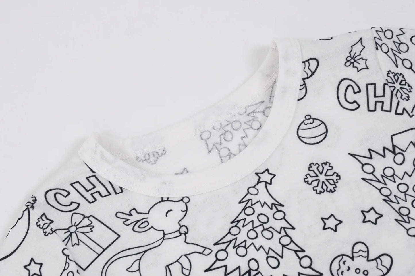 DIY Sketch Colorful Freehand Graffiti Pajamas Sets Baby Boys Girls Long sleeves Sleepwear Outfits Kids Funny Handicraft Homewear