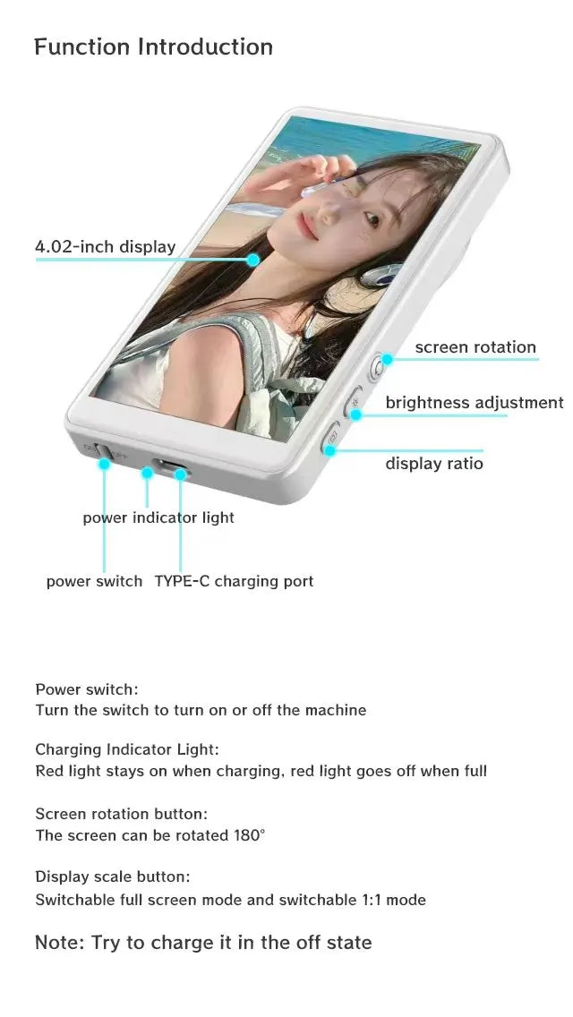 Magnetic Cell Phone Vlog Self Timer Monitor Screen Using Rear Camera Monitor For Live Streaming Creating Content Self-Timer