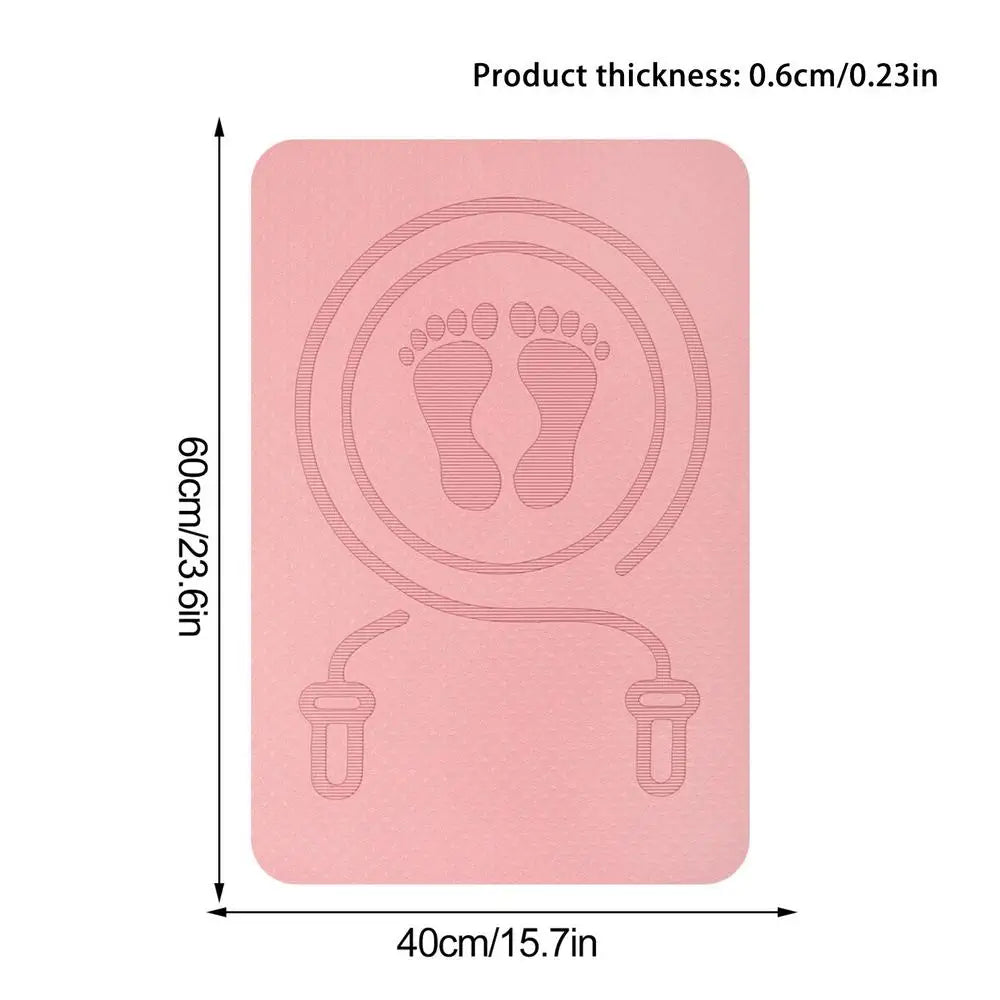 6mm Skipping Rope Mat Anti-noise Jump Rope Mat Exercise Shock Absorption Yoga Mat TPE Skipping Mat Fitness Pad Equipment