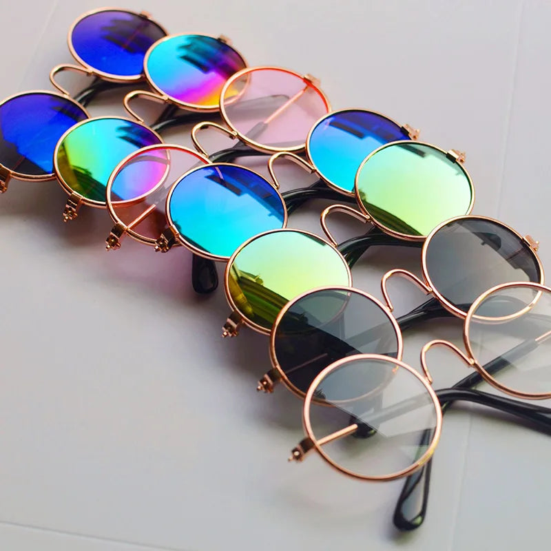 Cat Sunglasses Lovely Vintage Round  Reflection Eye wear glasses For Small Dog Cat Pet Photos Pet Products Props Accessories
