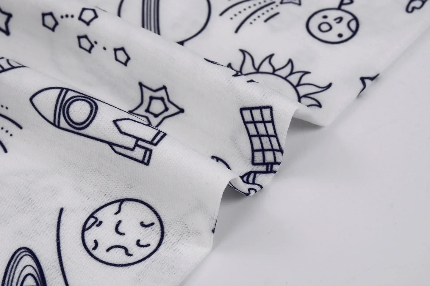 DIY Sketch Colorful Freehand Graffiti Pajamas Sets Baby Boys Girls Long sleeves Sleepwear Outfits Kids Funny Handicraft Homewear