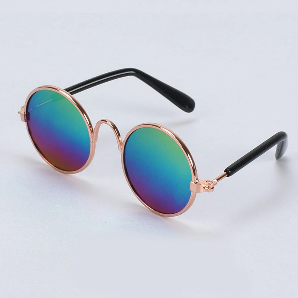 Lovely Vintage Round Cat Sunglasses Reflection Eye wear glasses For Small Dog Cat Pet Photos Pet Products Props Accessories