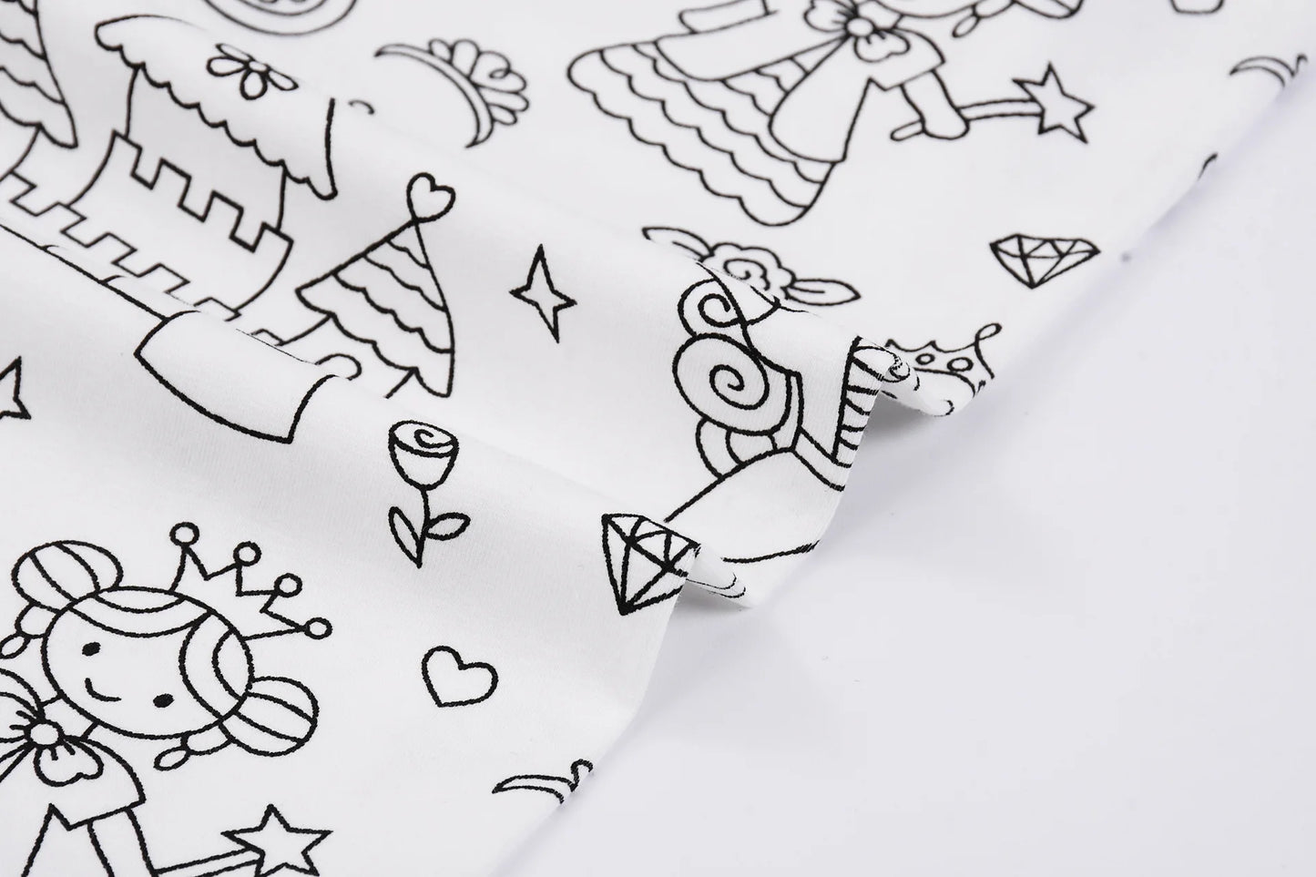 Kids DIY Sketch Colorful Pajama Set Baby Boys Girls Sketch Colorful Freehand Graffiti Sleepwear Child Funny Handicraft Homewear