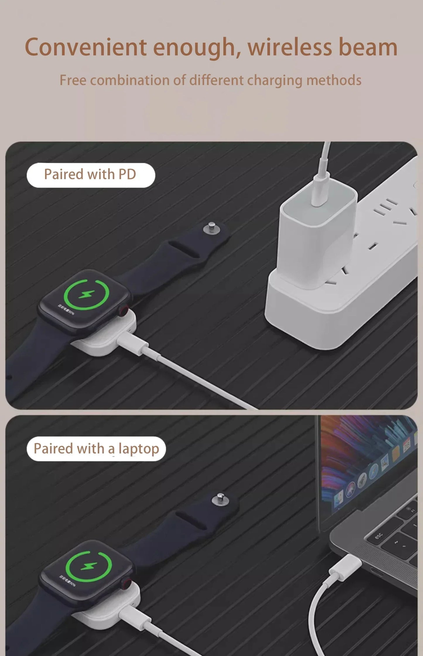 Wireless Fast Charger for iWatch series 9 8 7 6 5 SE Type C  convert Charger for iWatch Series 6 5 3 2 1