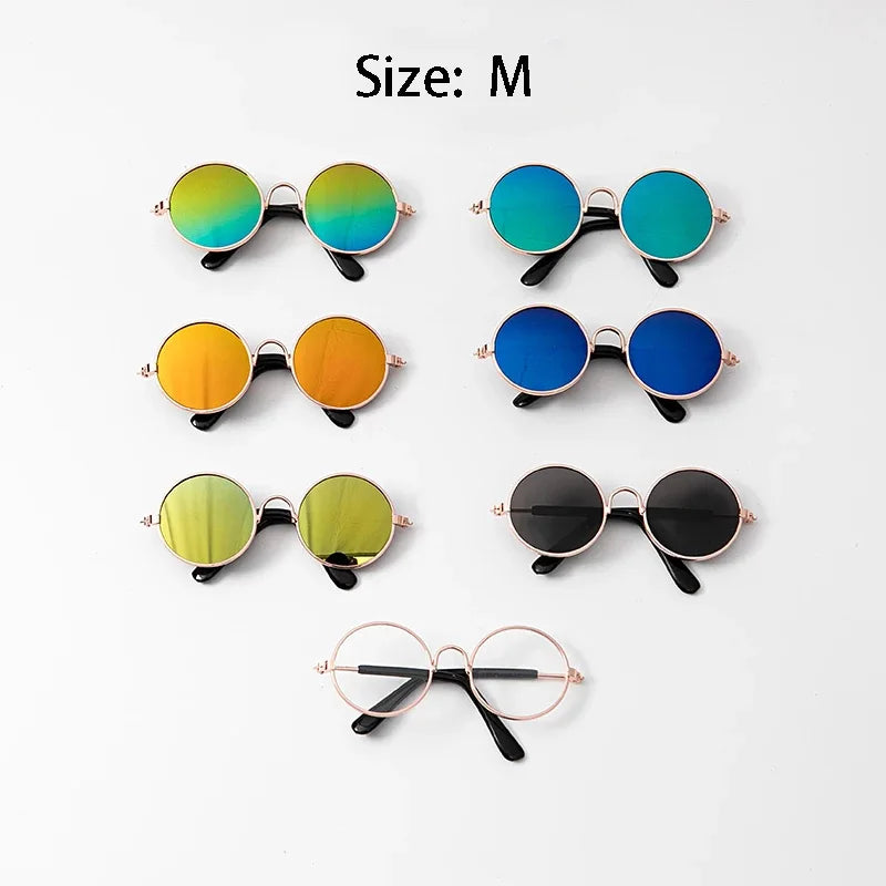 Cat Sunglasses Lovely Vintage Round  Reflection Eye wear glasses For Small Dog Cat Pet Photos Pet Products Props Accessories