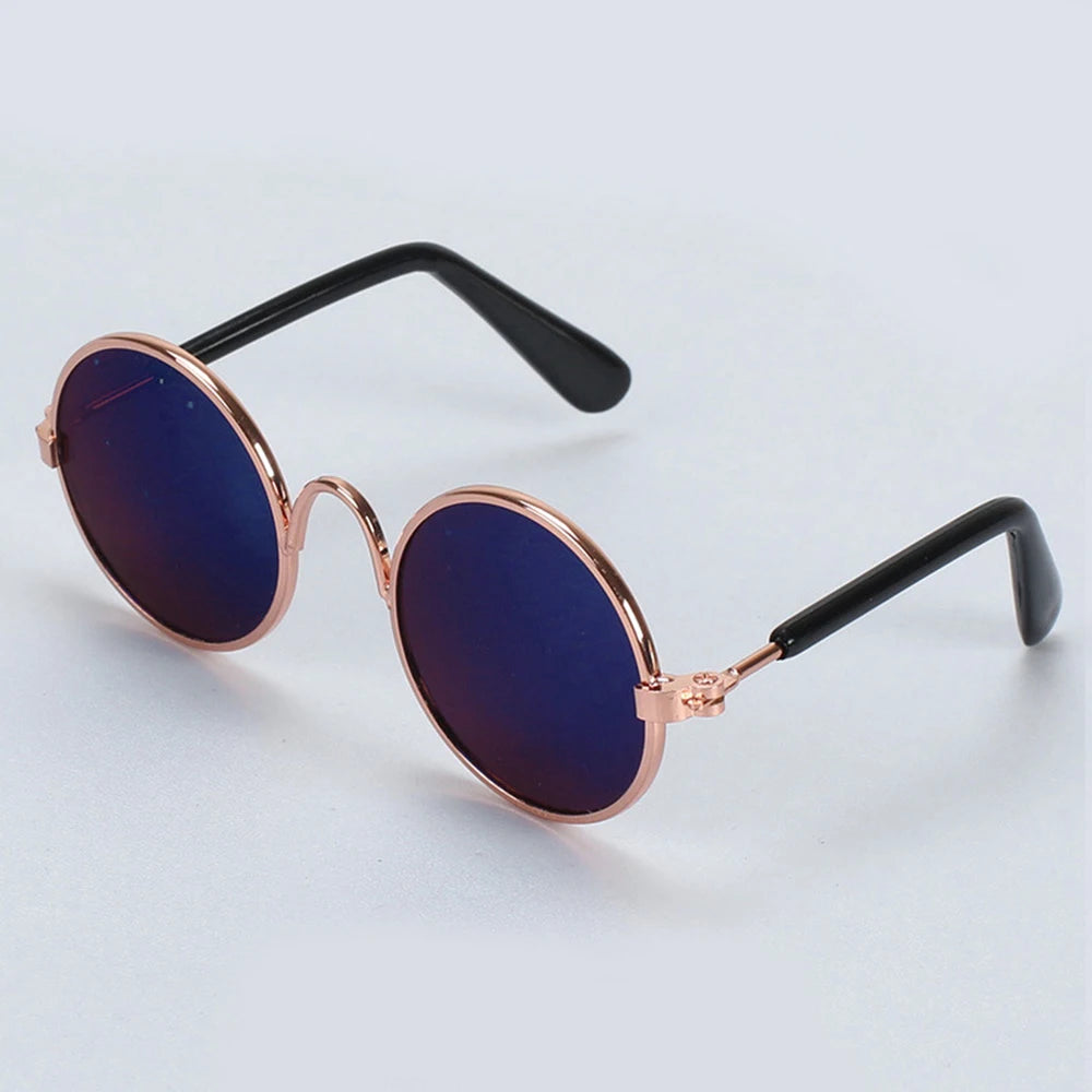 Lovely Vintage Round Cat Sunglasses Reflection Eye wear glasses For Small Dog Cat Pet Photos Pet Products Props Accessories