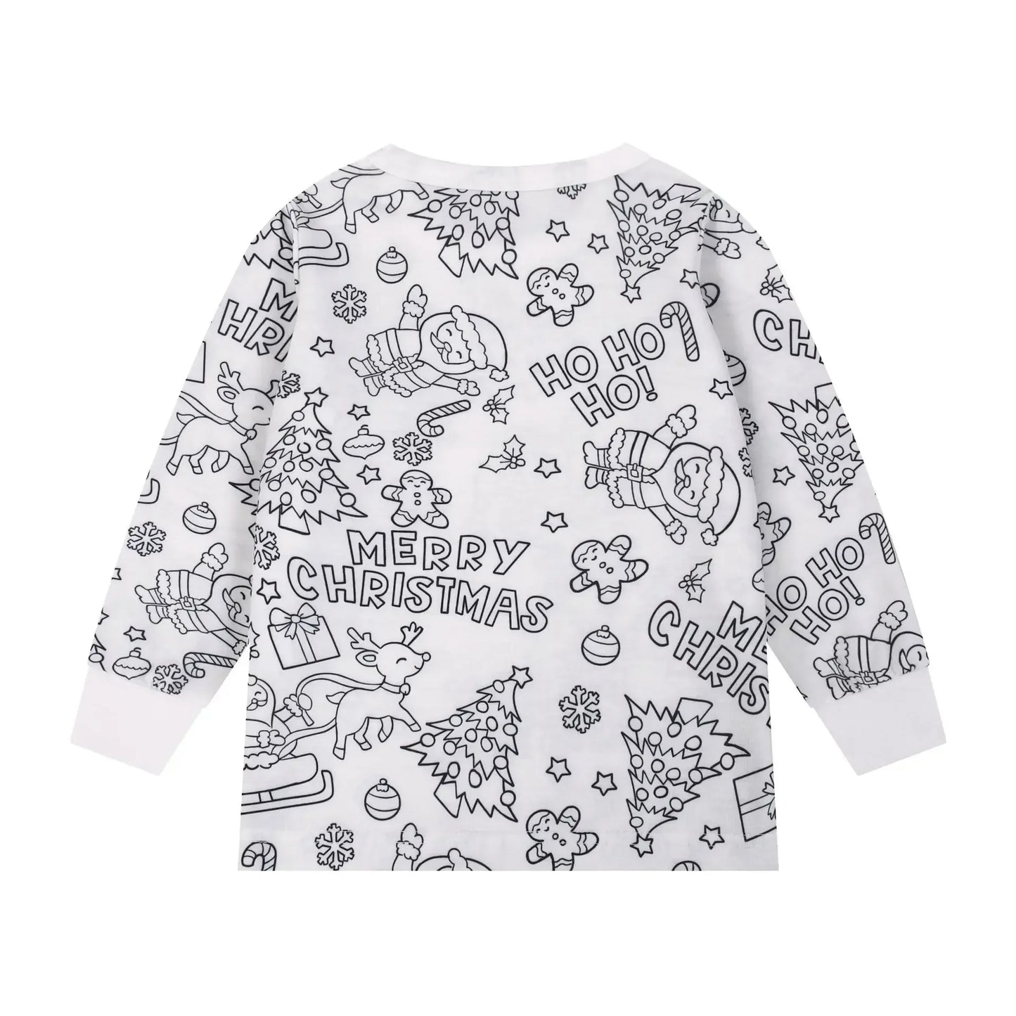 DIY Sketch Colorful Freehand Graffiti Pajamas Sets Baby Boys Girls Long sleeves Sleepwear Outfits Kids Funny Handicraft Homewear
