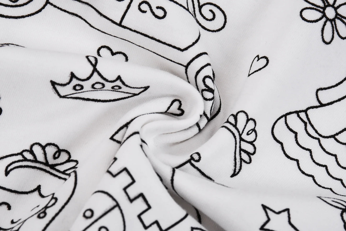 Kids DIY Sketch Colorful Pajama Set Baby Boys Girls Sketch Colorful Freehand Graffiti Sleepwear Child Funny Handicraft Homewear