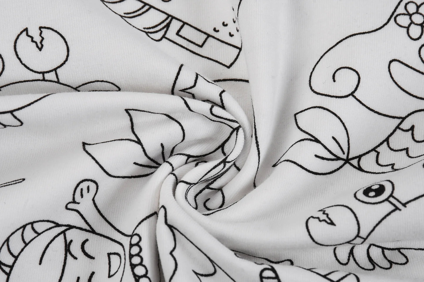 Kids DIY Sketch Colorful Pajama Set Baby Boys Girls Sketch Colorful Freehand Graffiti Sleepwear Child Funny Handicraft Homewear