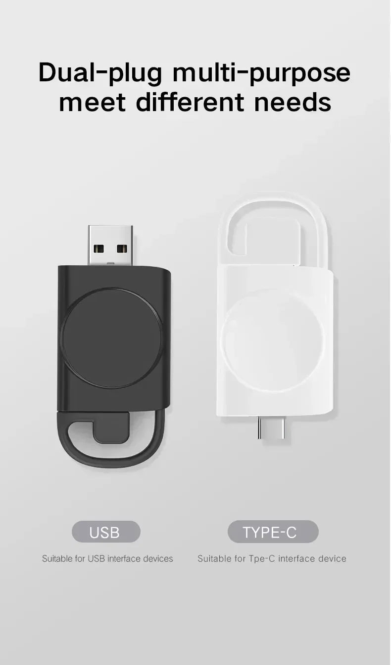 Wireless Fast Charger for iWatch series 9 8 7 6 5 SE Type C  convert Charger for iWatch Series 6 5 3 2 1