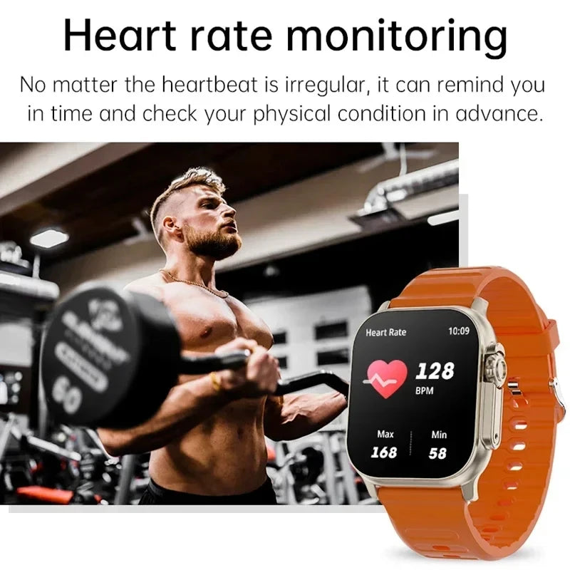 LAXASFIT 2025 Newest Smartwatch Bluetooth Voice Call Heart Rate Monitor Sports Bracelet for Android IOS Smartwatch Gift