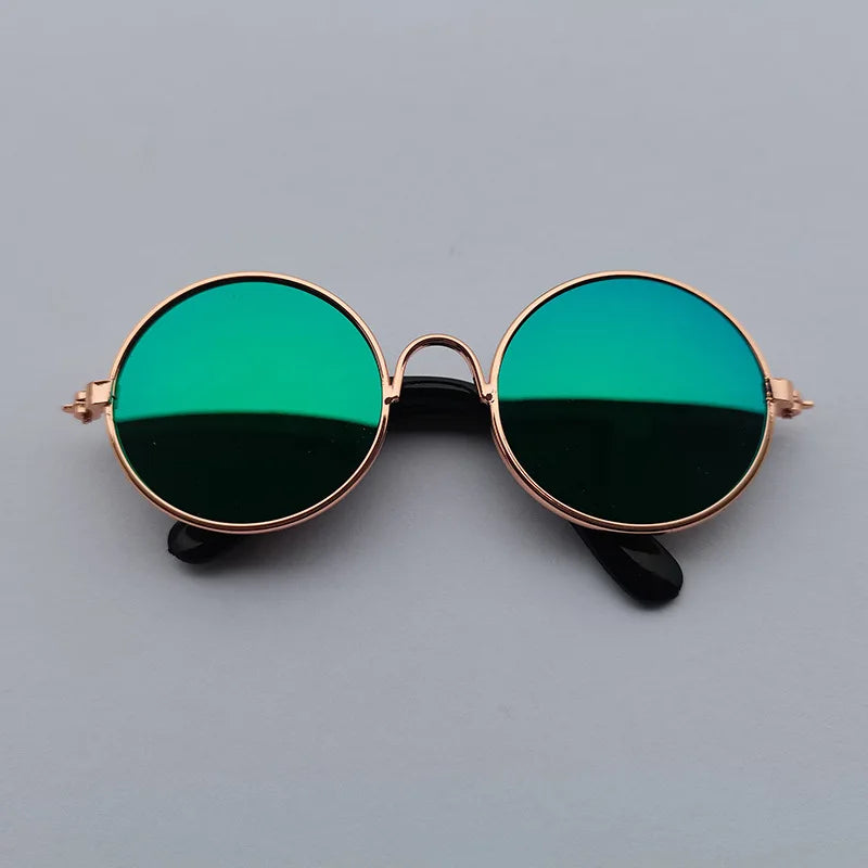 Cat Sunglasses Lovely Vintage Round  Reflection Eye wear glasses For Small Dog Cat Pet Photos Pet Products Props Accessories