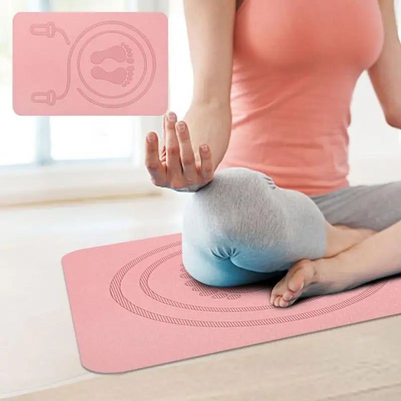 6mm Skipping Rope Mat Anti-noise Jump Rope Mat Exercise Shock Absorption Yoga Mat TPE Skipping Mat Fitness Pad Equipment