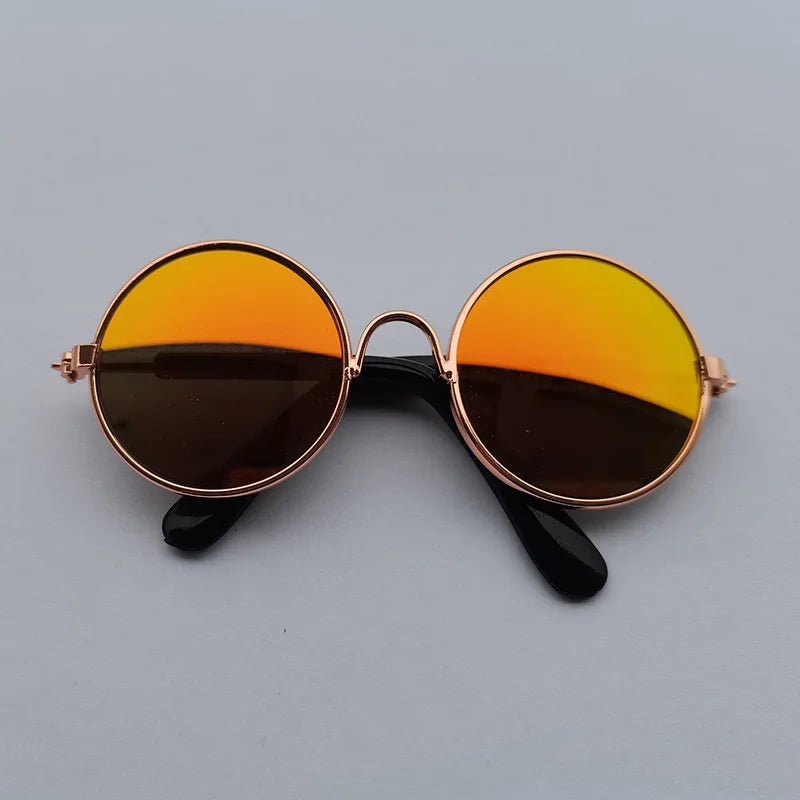 Cat Sunglasses Lovely Vintage Round  Reflection Eye wear glasses For Small Dog Cat Pet Photos Pet Products Props Accessories