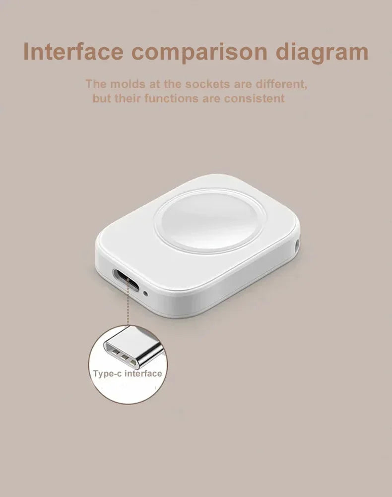 Wireless Fast Charger for iWatch series 9 8 7 6 5 SE Type C  convert Charger for iWatch Series 6 5 3 2 1